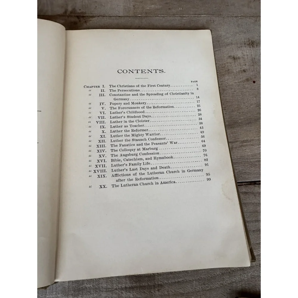 Life Of Luther By Gustav Just‎ (1903) Vintage HC Book Concordia Publishing